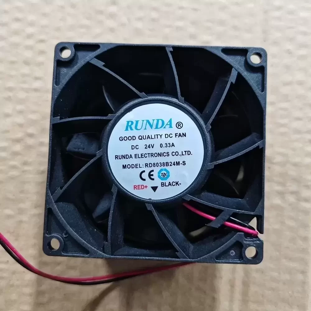 RD8038B24M-S Runda 24VDC 80x80x38mm Axial Cooling Fan
