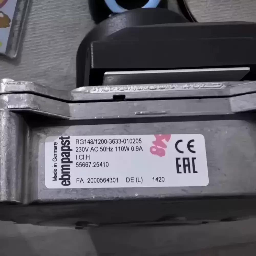 RG148/1200-3633-010205 ebmpapst 230VAC Centrifugal Gas Blower RG148/1200-3633-010205 ebmpapst 230VAC Centrifugal Gas Blower