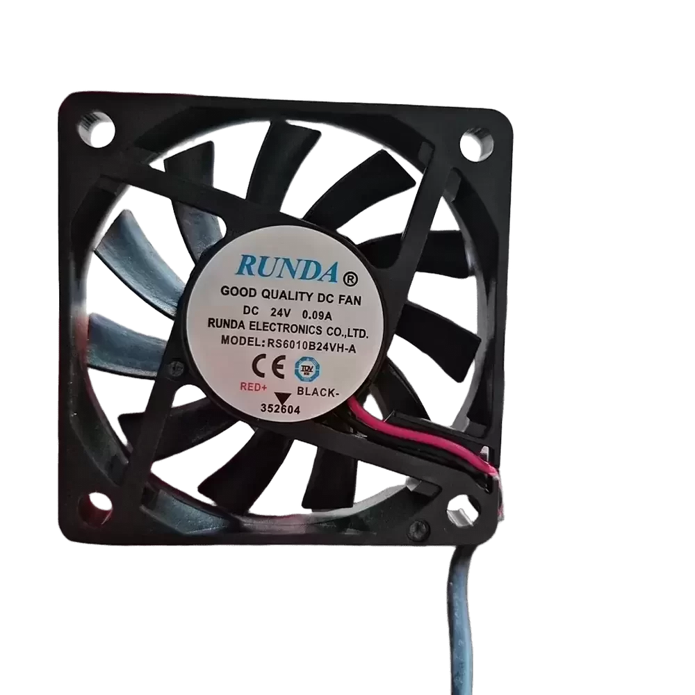 RS6010B24VH-A RUNDA 24VDC 60x60x10mm Dual Ball Axial Fan
