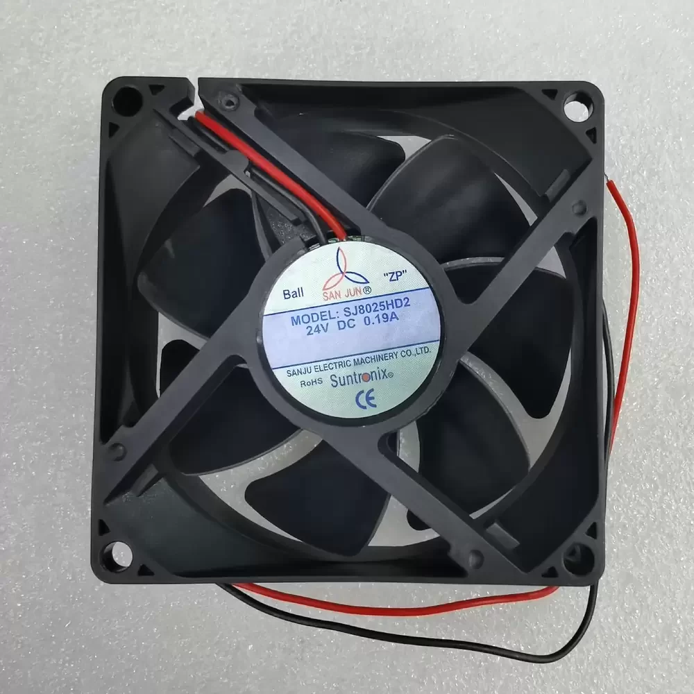SJ8025HD2 San Jun 24VDC 80x80x25mm Industrial Axial Fan