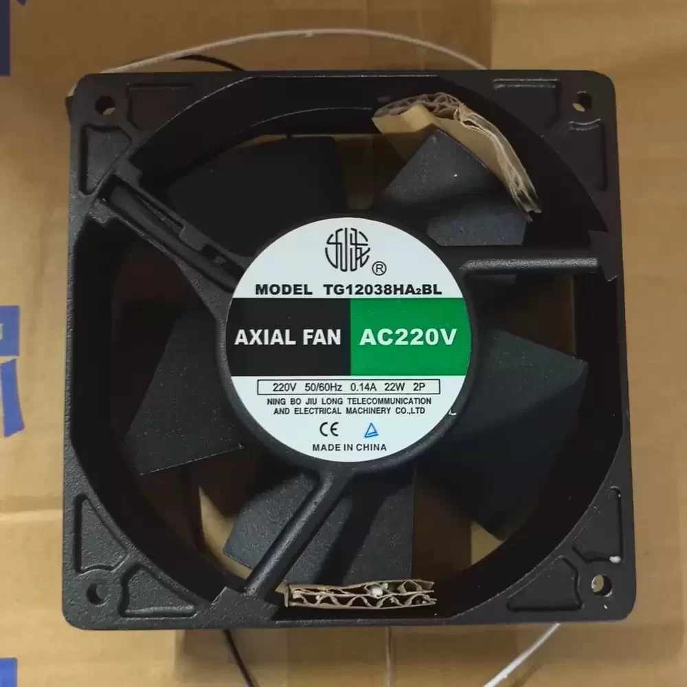 TG12038HA2BL Jiulong 220VAC 120x120x38mm Metal Axial Fan