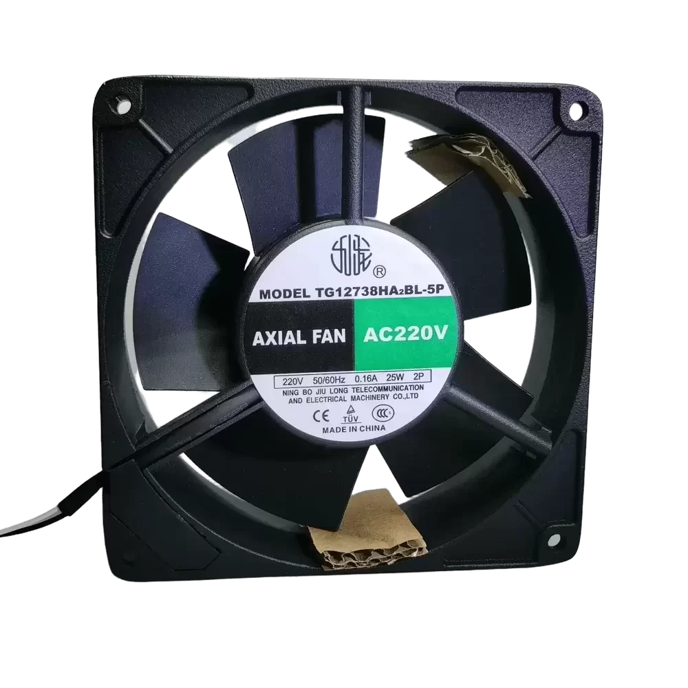 TG12738HA2BL-5P Jiulong 220VAC 127x38mm Metal Axial Fan