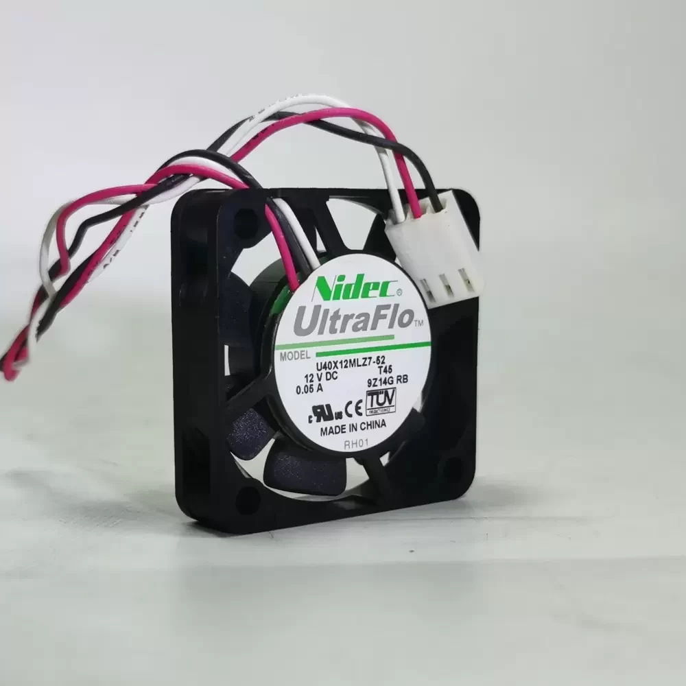 U40X12MLZ7-52 Nidec 12VDC 40x40x10mm Silent Axial Fan U40X12MLZ7-52 Nidec 12VDC 40x40x10mm Silent Axial Fan