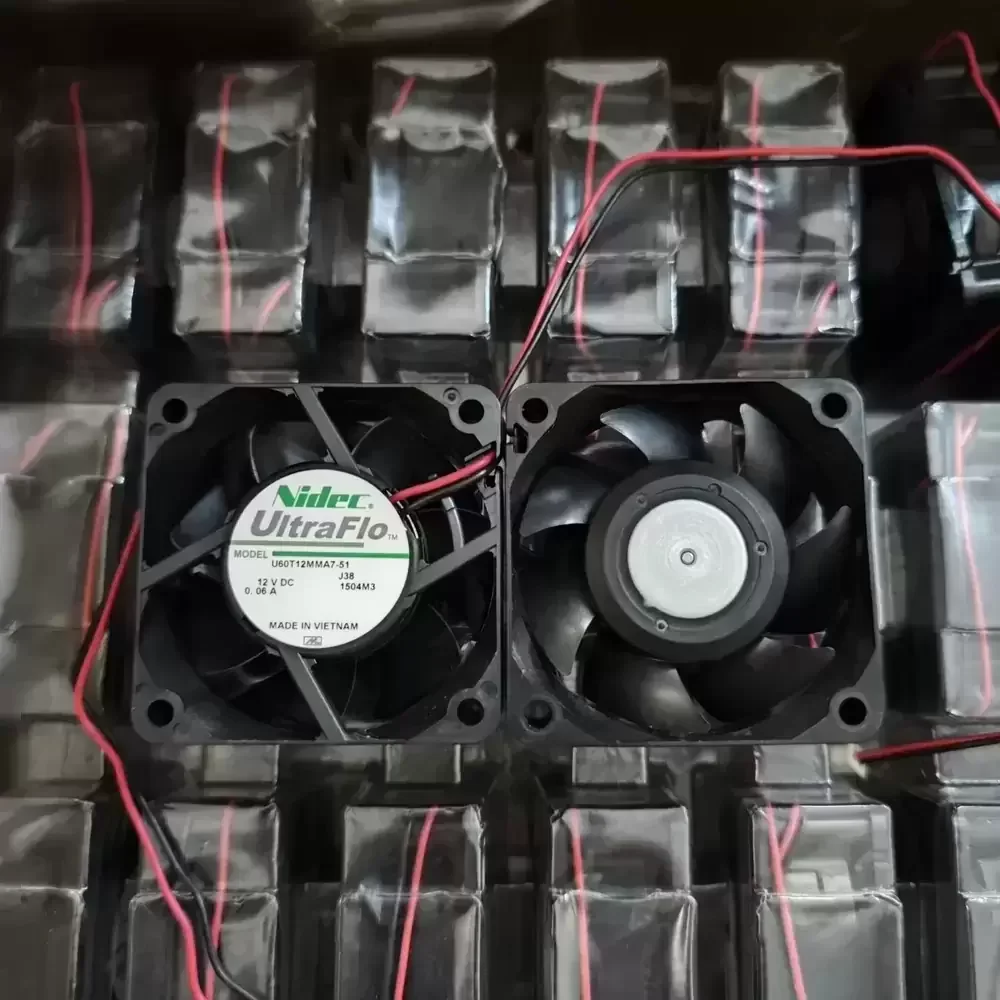 U60T12MMA7-51 Nidec 12VDC 60x60x25mm Axial Fan U60T12MMA7-51 Nidec 12VDC 60x60x25mm Axial Fan
