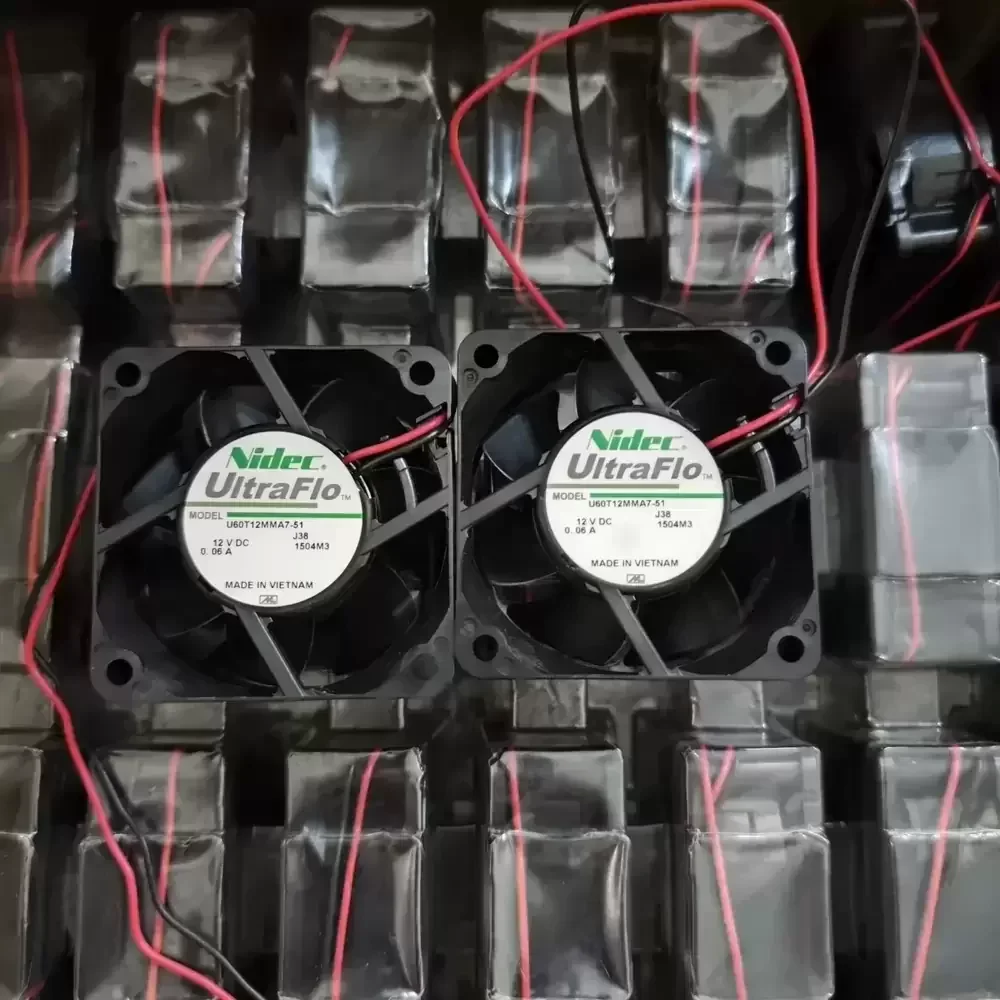 U60T12MMA7-51 Nidec 12VDC 60x60x25mm Axial Fan U60T12MMA7-51 Nidec 12VDC 60x60x25mm Axial Fan