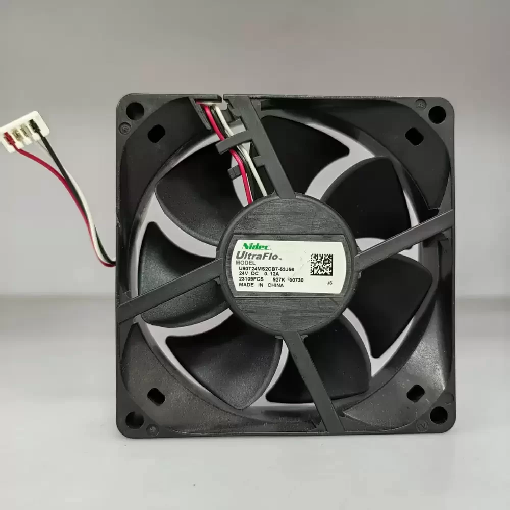 U80T24MS2CB7-53J56 Nidec 24VDC 80x80x25mm 3-Wire Axial Fan
