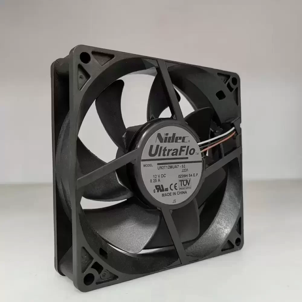 U92T12MUA7-52 J231 Nidec 12VDC 92x92x25mm 3-Wire Axial Fan U92T12MUA7-52 J231 Nidec 12VDC 92x92x25mm 3-Wire Axial Fan