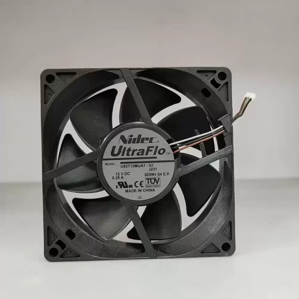 U92T12MUA7-52 J231 Nidec 12VDC 92x92x25mm 3-Wire Axial Fan