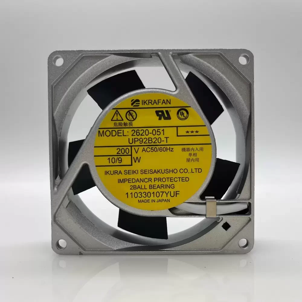 UP92B20-1 IKRAFAN 200VAC 92x92x25mm Aluminum Frame Axial Fan
