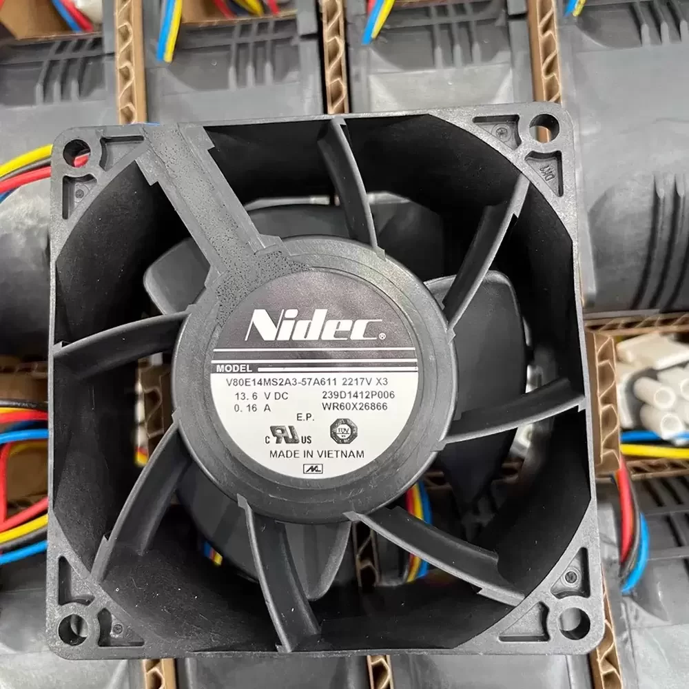V80E14MS2A3-57A611 Nidec 13.6VDC 80x80x38mm Axial Fan
