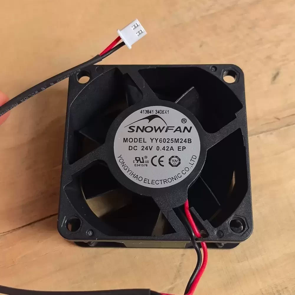 YY6025M24B SNOWFAN 24VDC 60x60x25mm Dual Ball Axial Fan