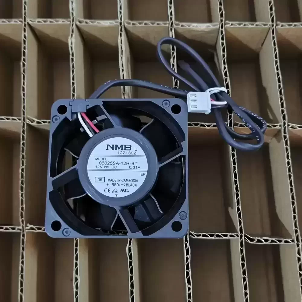 06025SA-12R-BT-D6 NMB 12VDC 60x60x25mm 3-Wire Axial Fan