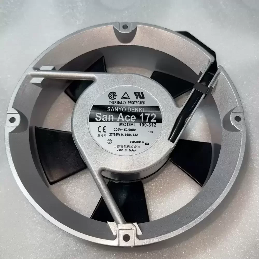 109-312 Sanyo Denki 200VAC 172x172x51mm Aluminum Axial Fan