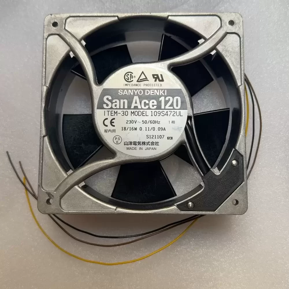109S472UL Sanyo Denki 230VAC 120x120x38mm Sensor AC Fan