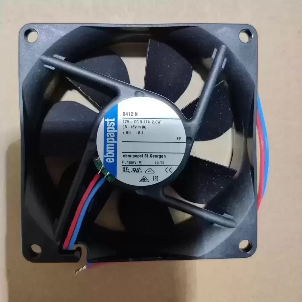 8412N ebm-papst 12VDC 0.17A 80x80x25mm Axial Fan