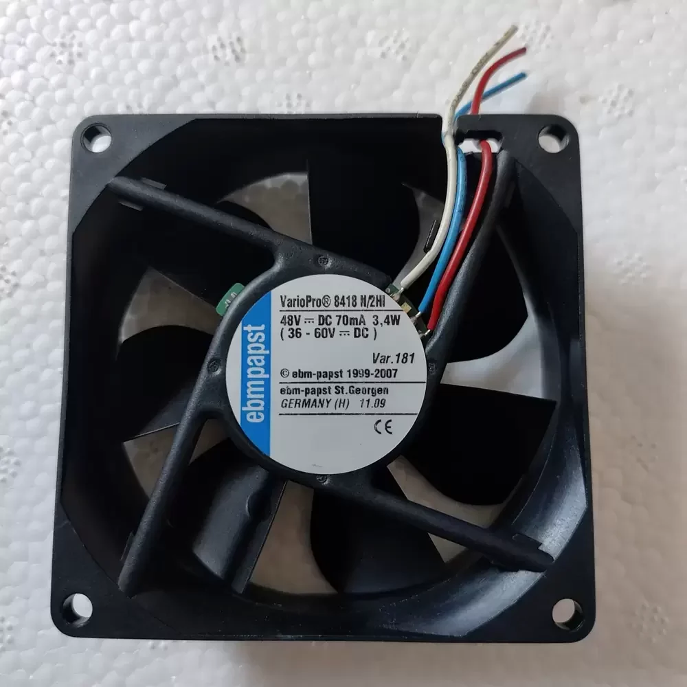 8418N/2HI-181 ebm-papst 48VDC 80x80x25mm 3-Wire Axial Fan 8418N/2HI-181 ebm-papst 48VDC 80x80x25mm 3-Wire Axial Fan