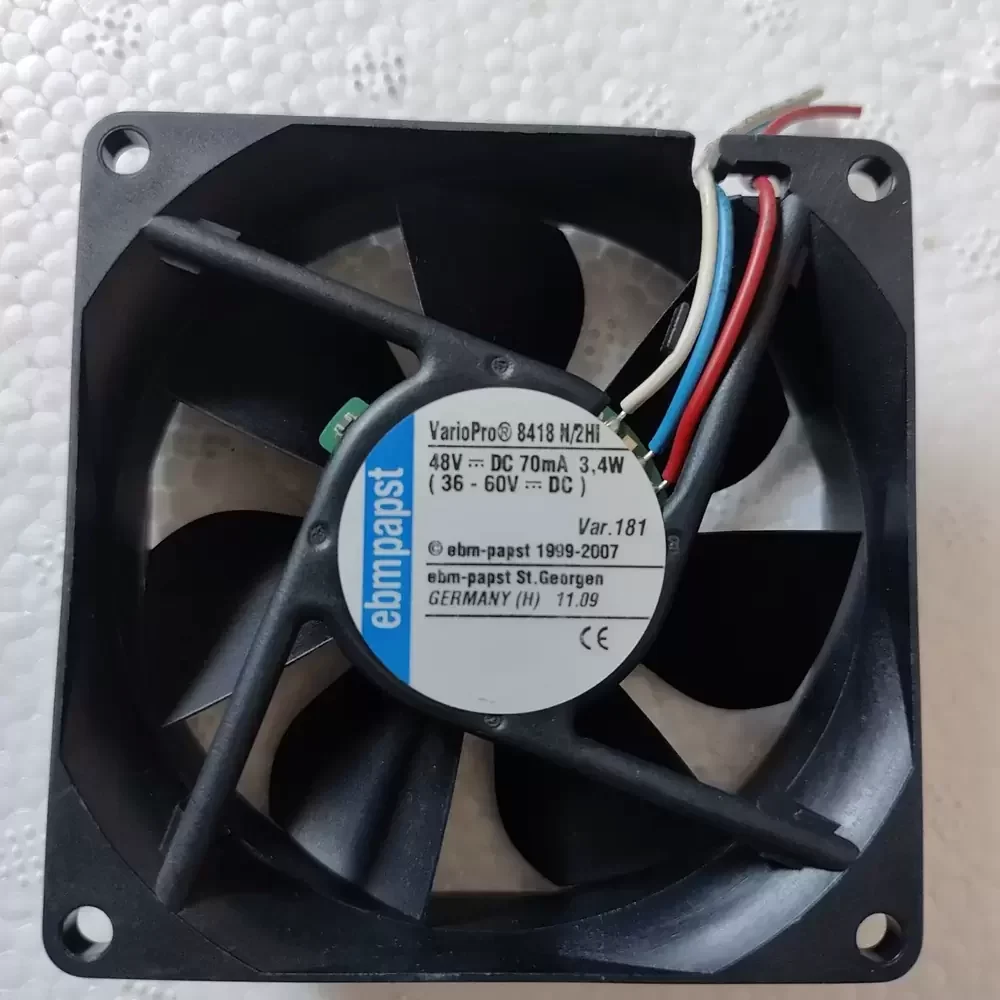 8418N/2HI-181 ebm-papst 48VDC 80x80x25mm 3-Wire Axial Fan