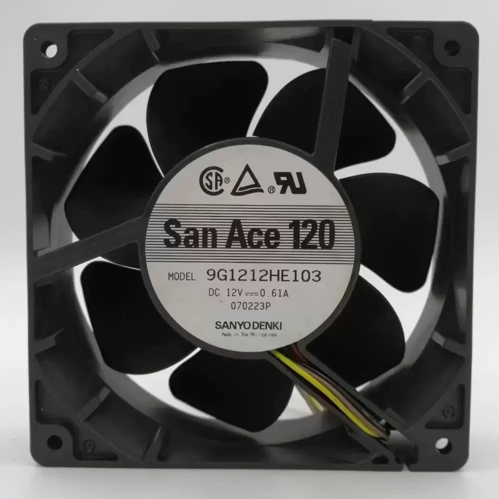 9G1212HE103 Sanyo Denki 12VDC 0.61A 120x120x38mm Axial Fan