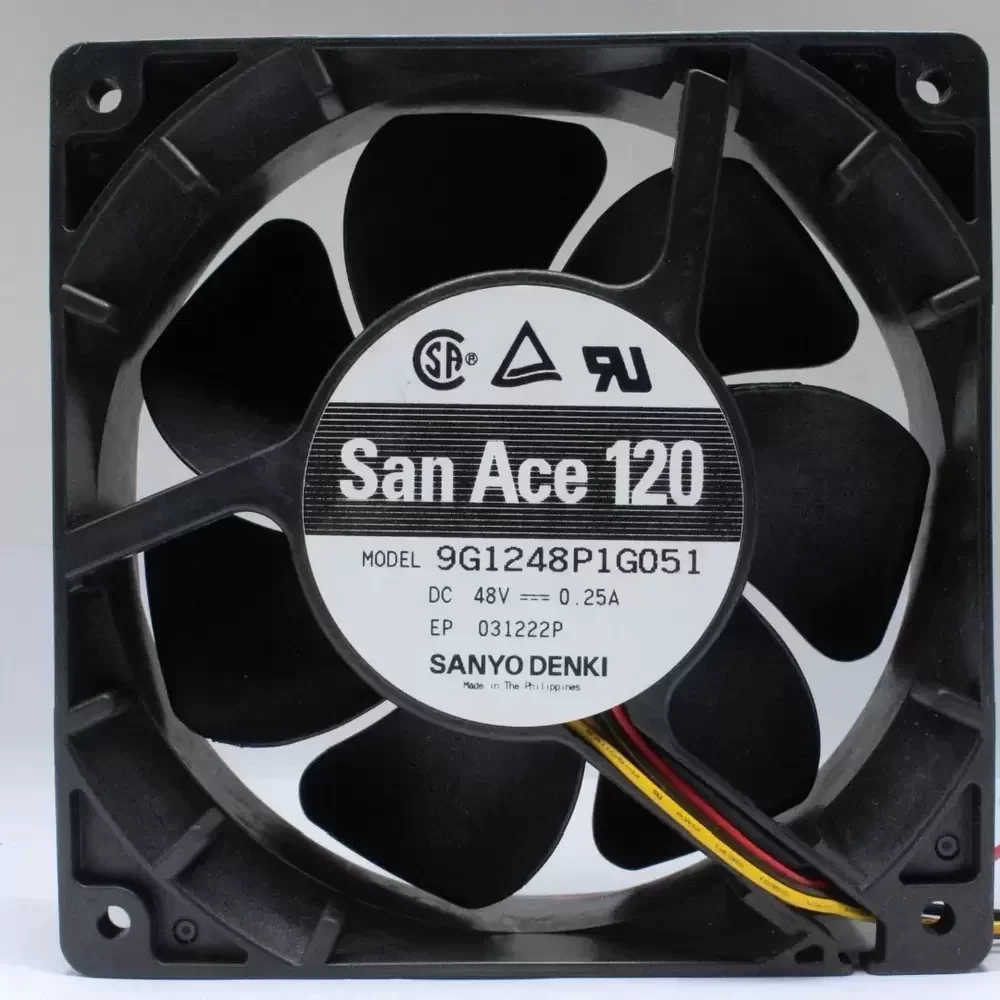 9G1248P1G051 Sanyo Denki 48VDC 120x120x38mm PWM Axial Fan