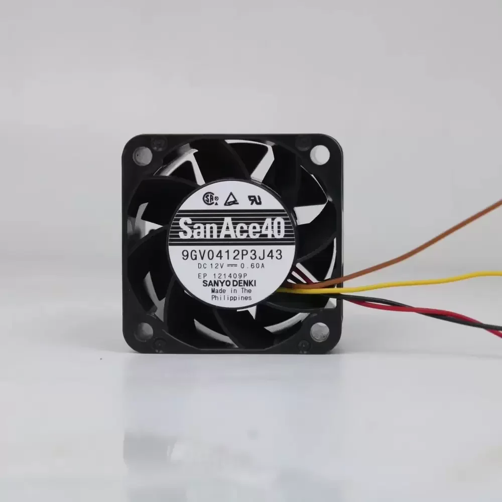9GV0412P3J43 Sanyo Denki 12VDC 40x40x28mm PWM Axial Fan