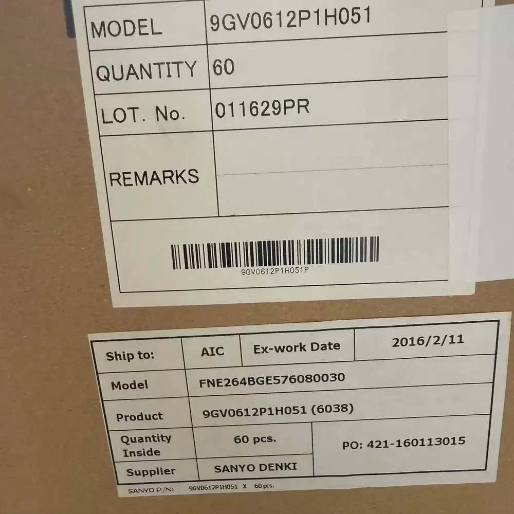 9GV0612P1H051 Sanyo Denki 12VDC 60x60x38mm Axial Fan 9GV0612P1H051 Sanyo Denki 12VDC 60x60x38mm Axial Fan