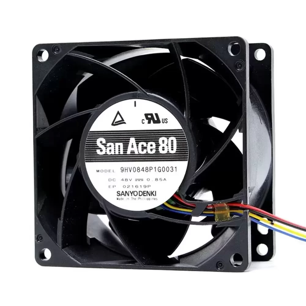 9HV0848P1G0031 Sanyo Denki 48VDC 0.85A 80x38mm Axial Fan 9HV0848P1G0031 Sanyo Denki 48VDC 0.85A 80x38mm Axial Fan