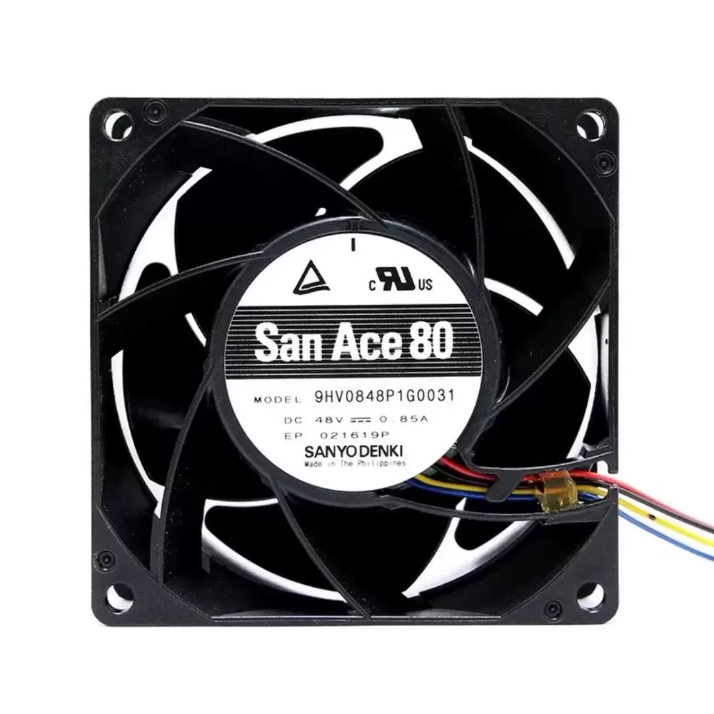 9HV0848P1G0031 Sanyo Denki 48VDC 0.85A 80x38mm Axial Fan