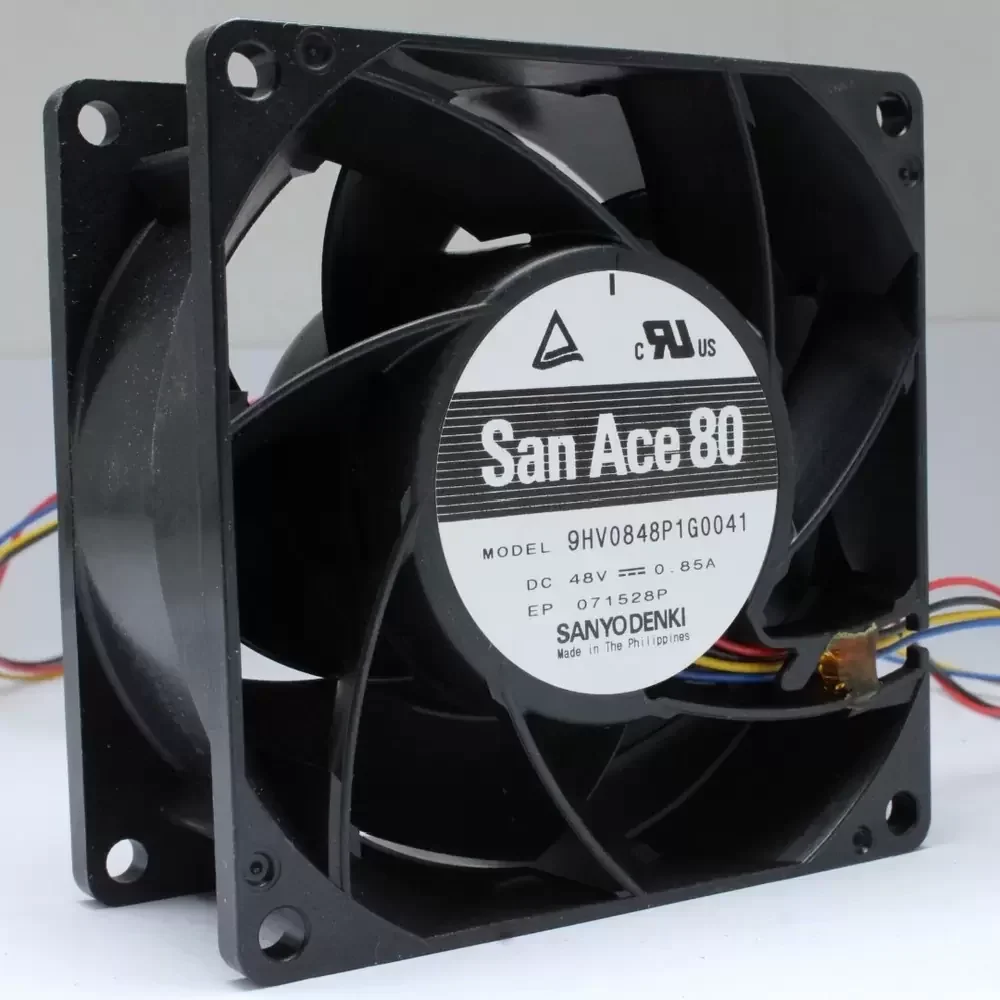 9HV0848P1G0041 Sanyo Denki 48VDC 0.85A 80x80x38mm Axial Fan 9HV0848P1G0041 Sanyo Denki 48VDC 0.85A 80x80x38mm Axial Fan