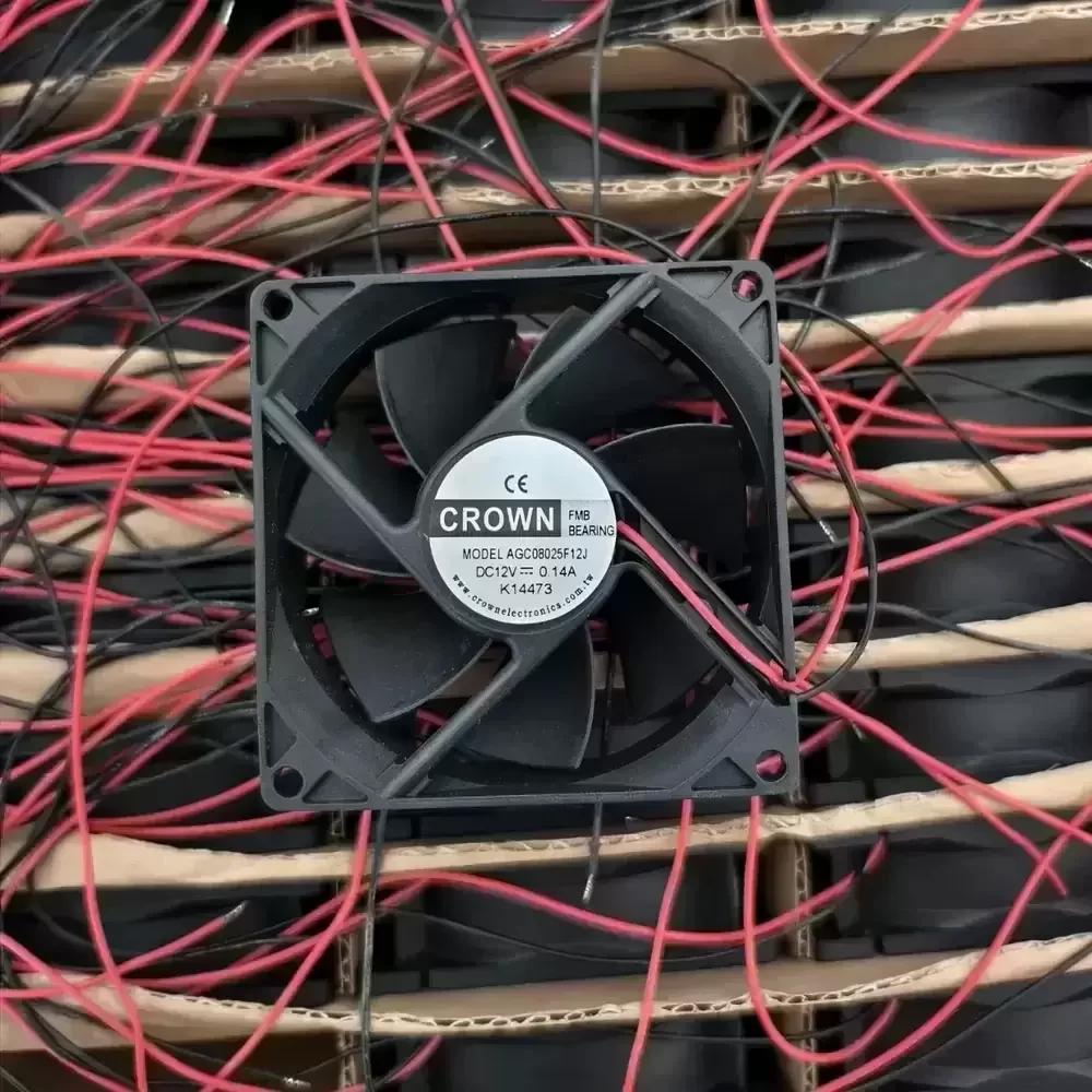 AGE08025F24J CROWN 24VDC 80x80x25mm Dual Ball Axial Fan