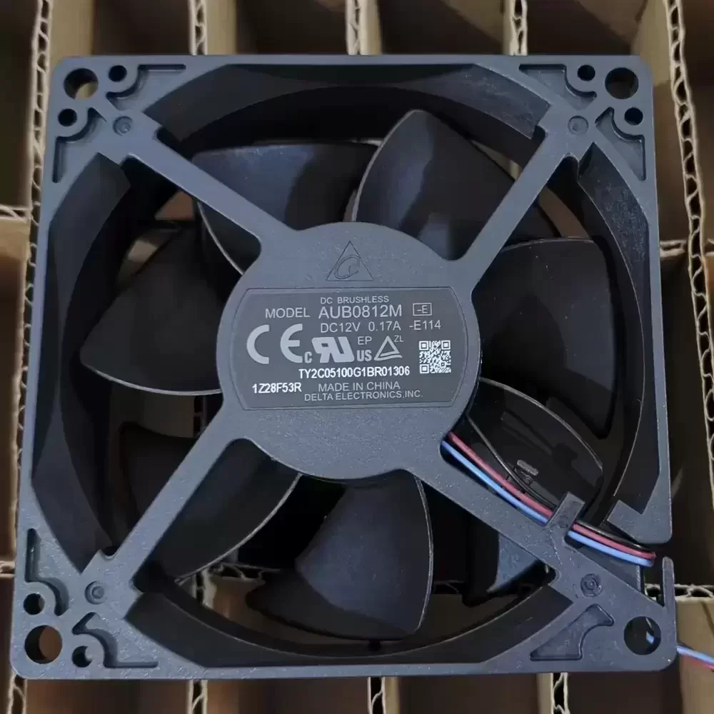 AUB0812M-E114 Delta 12VDC 0.17A 80x80x25mm Axial Fan AUB0812M-E114 Delta 12VDC 0.17A 80x80x25mm Axial Fan