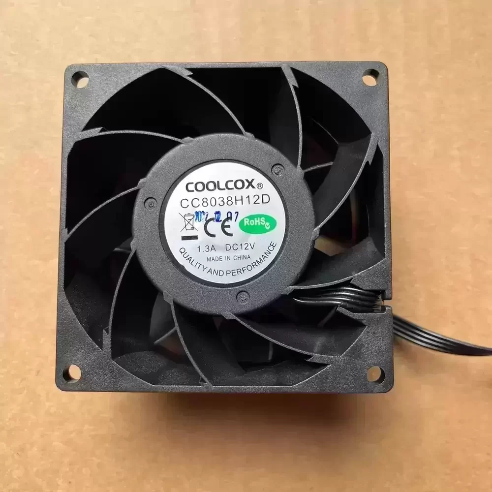CC8038H12D COOLCOX 12VDC 80x80x38mm PWM Control Axial Fan