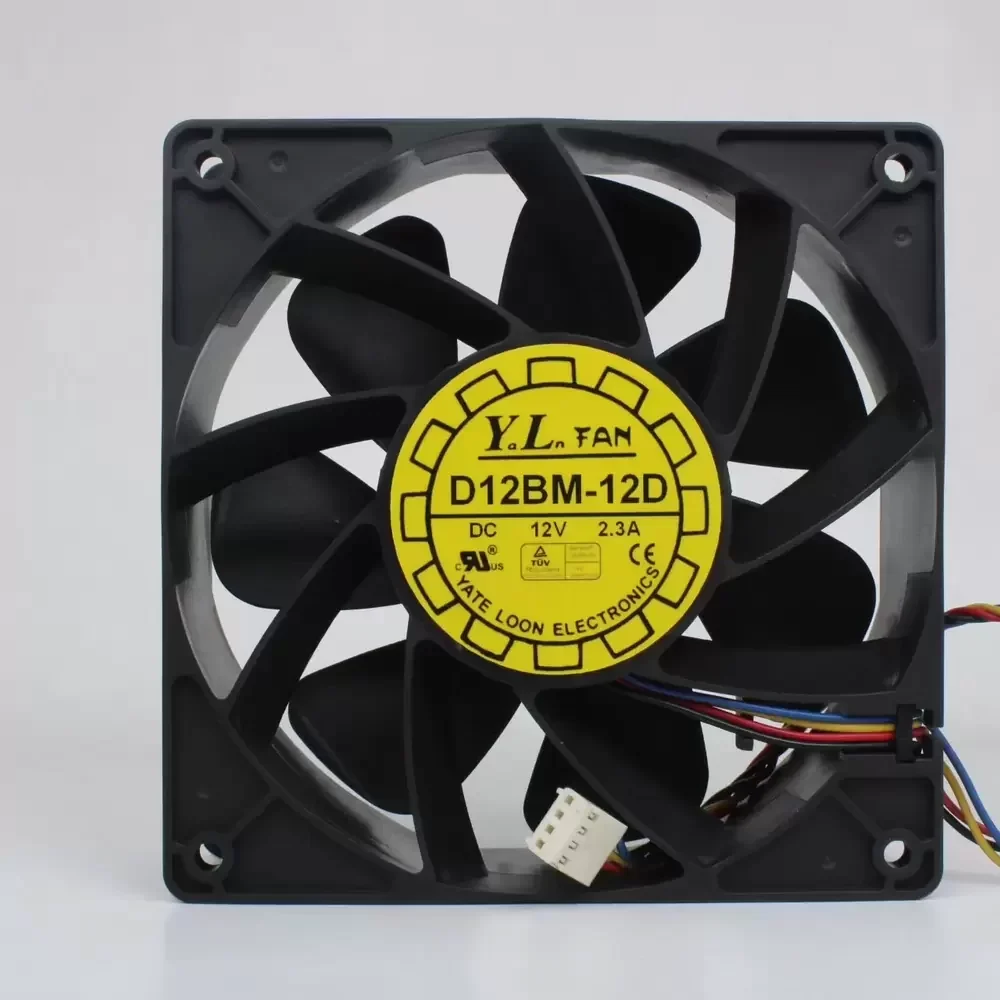 D12BM-12D Y.L.FAN 12VDC 120x120x38mm 4-Wire DC Axial Fan
