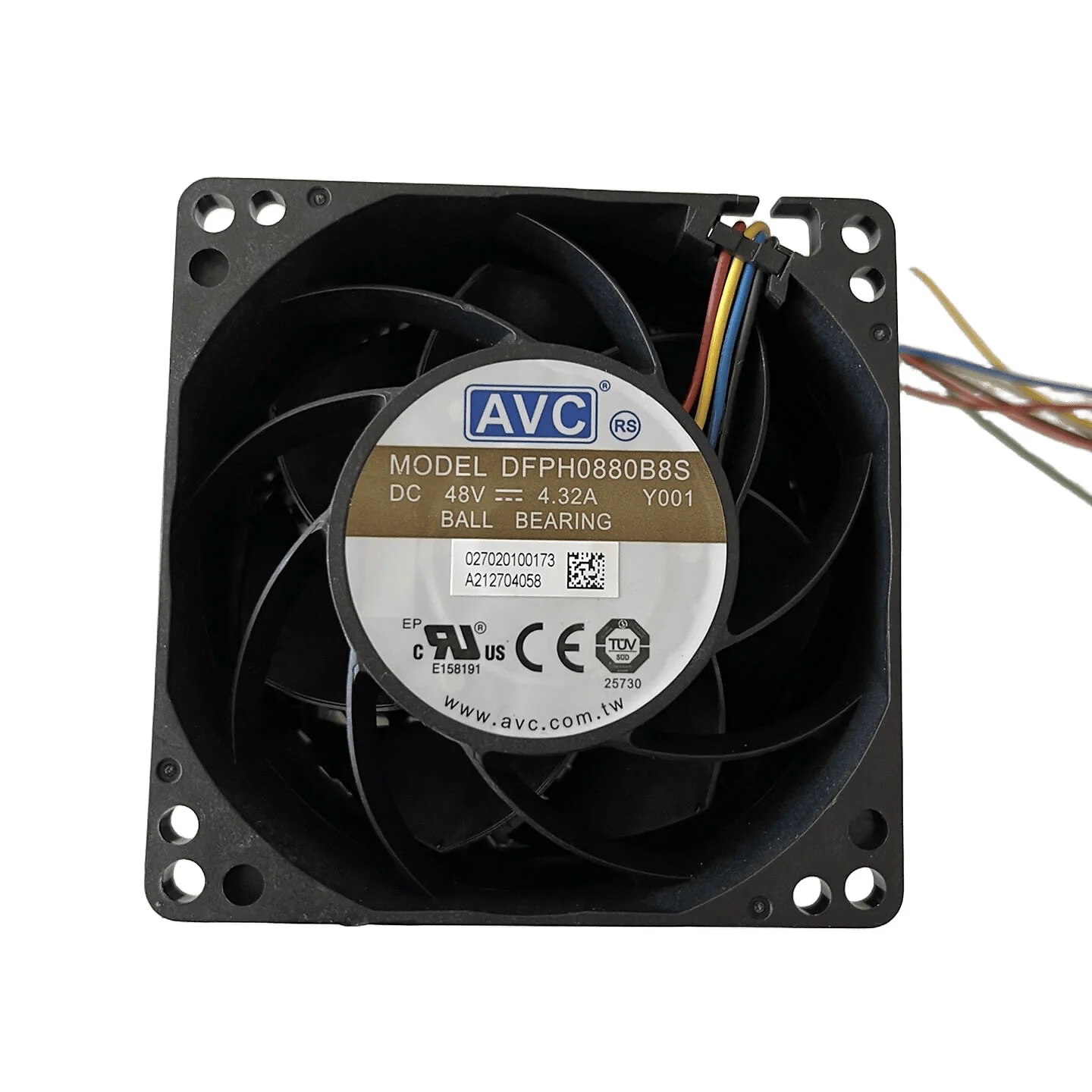 DFPH0880B8S-Y001 AVC 48VDC 4.32A 80x80x38mm Cooling Fan