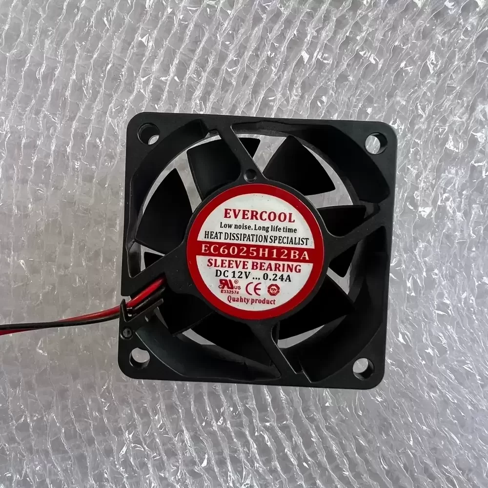 EC6025H12BA Evercool 12VDC 0.24A 60x60x25mm Axial Fan