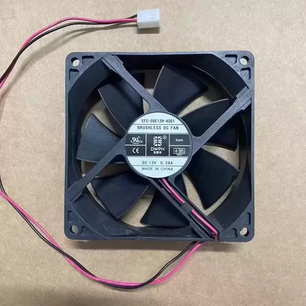 EFC-09E12H-A001 DWPH 12VDC 90x90x25mm 2-Wire Axial Fan