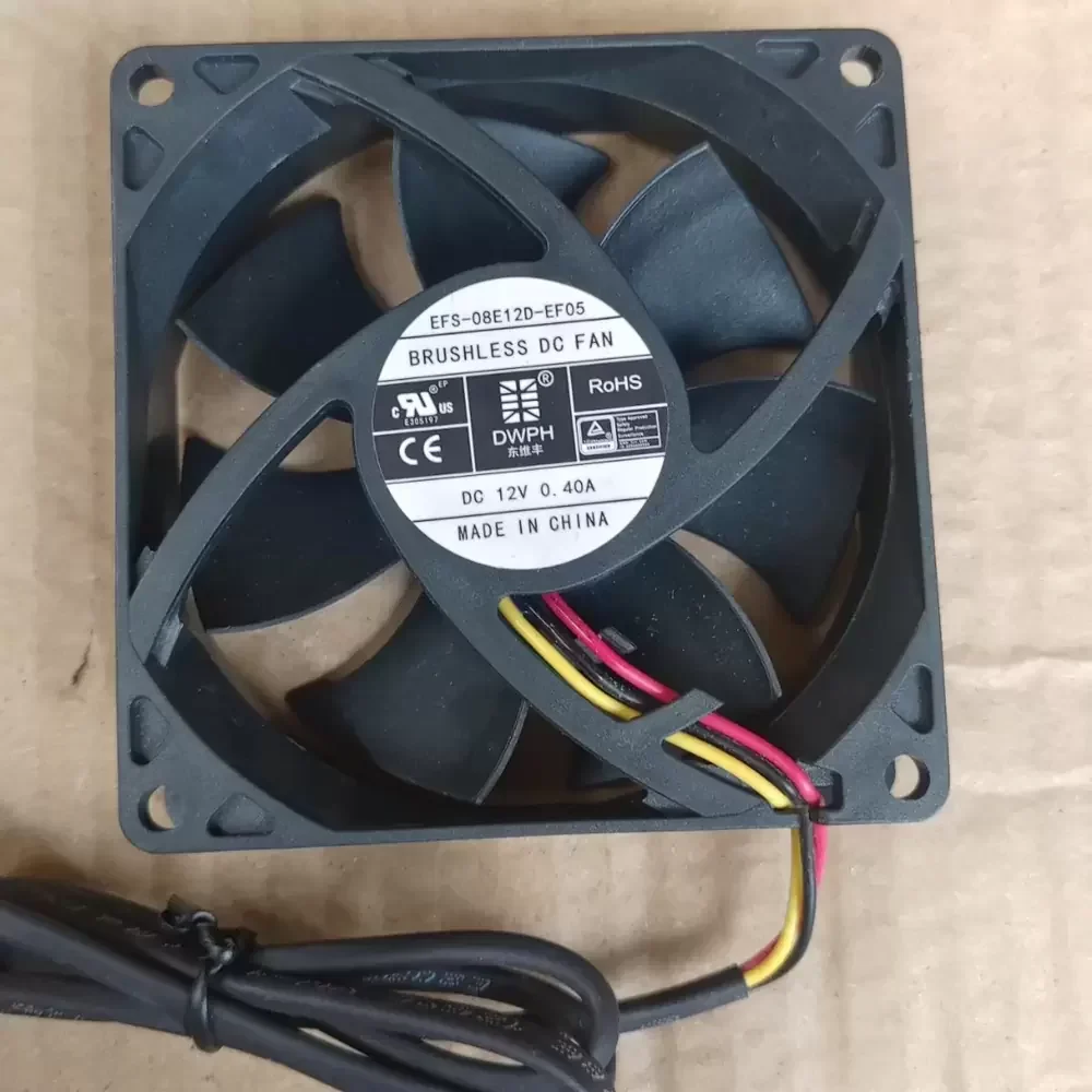 EFS-08E120-EF05 DWPH 12VDC 80x80x25mm 3-Wire Axial Fan