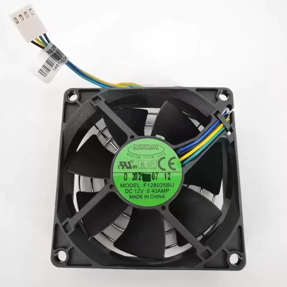 F128025BU EVERFLOW 12VDC 80x80x25mm PWM Axial Fan