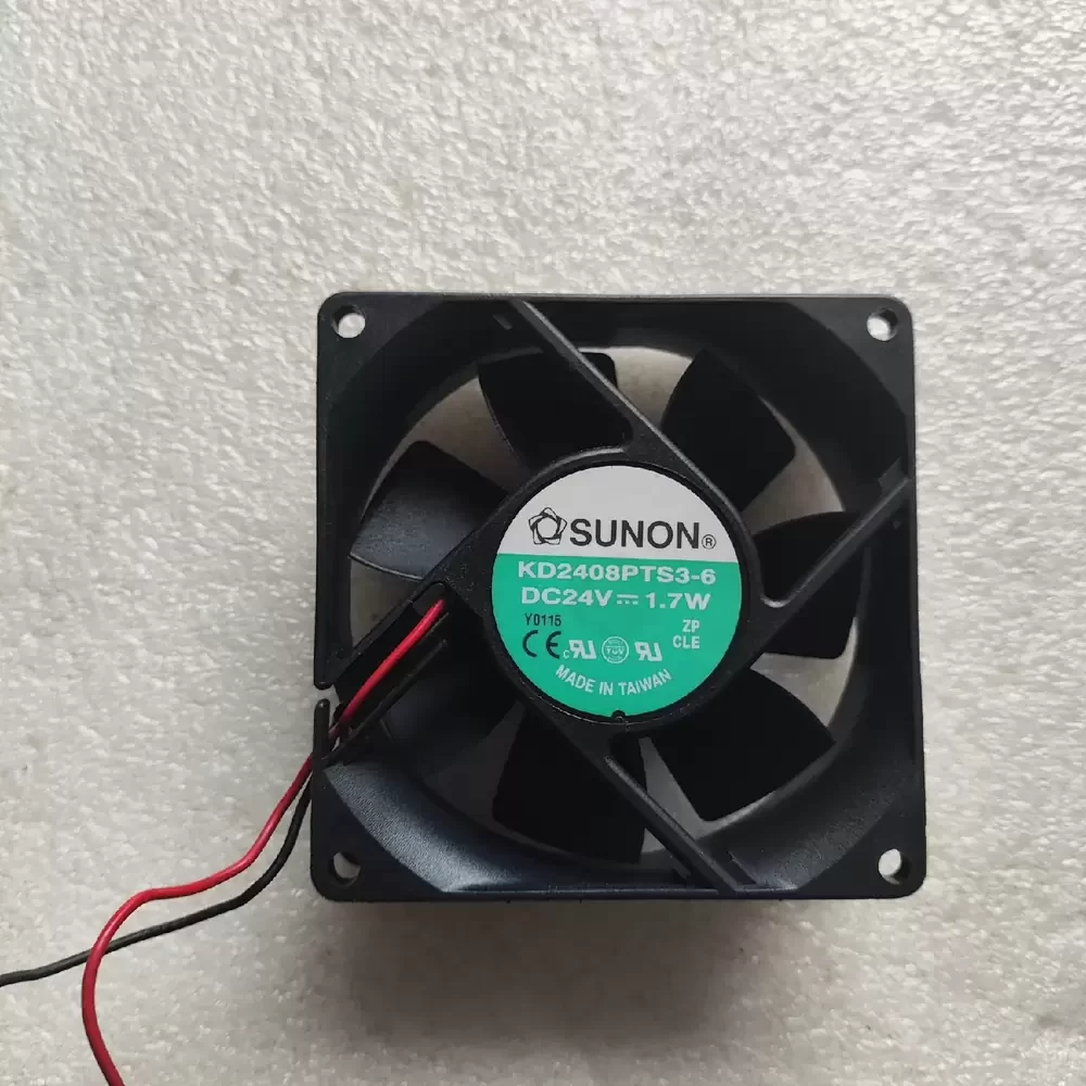 KD2408PTS3-6 SUNON 24VDC 80x80x25mm 2-Wire DC Axial Fan