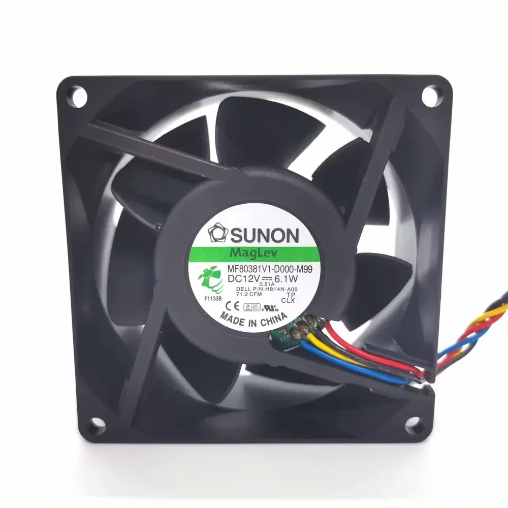 MF80381V1-D000-M99 SUNON 12VDC 80x80x38mm PWM Axial Fan