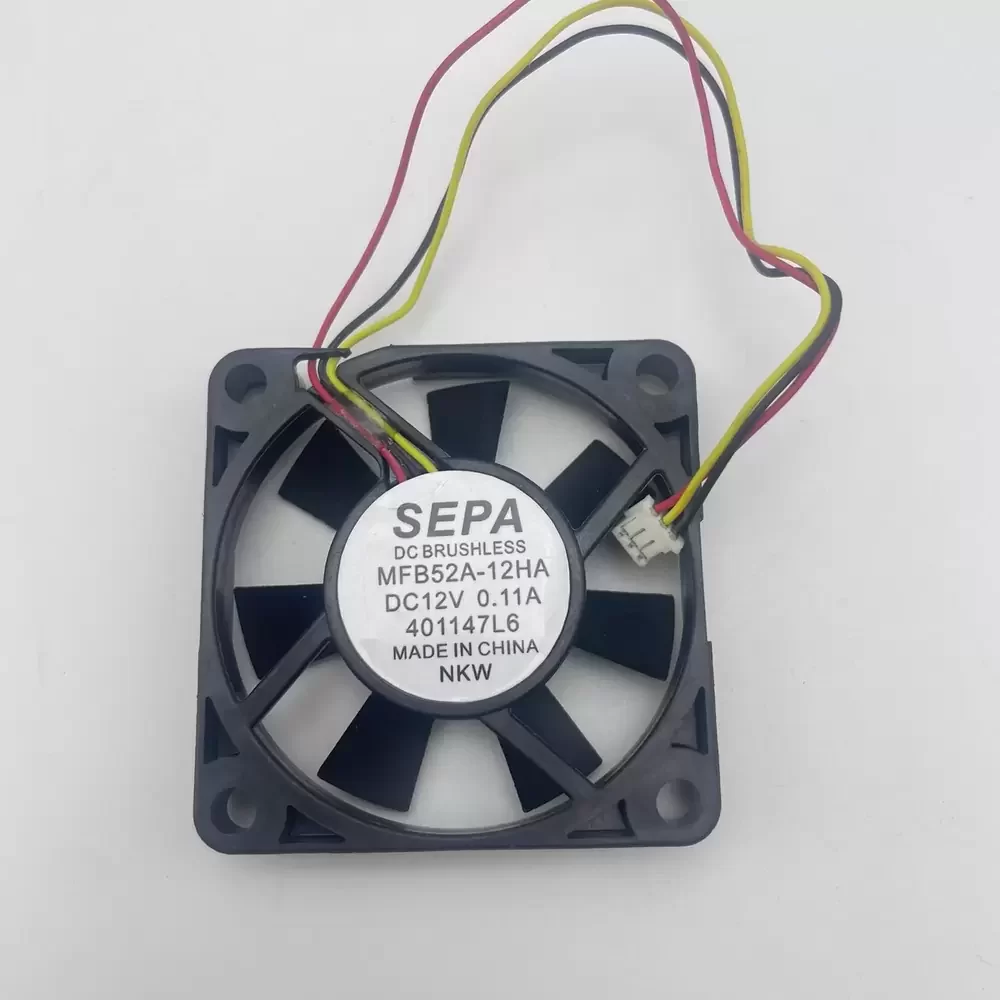 MFB52A-12HA SEPA 12VDC 52x52x10mm 3-Wire DC Axial Fan