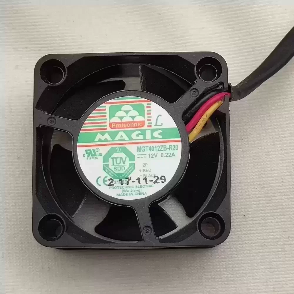 MGA4012ZB-R20 Protechnic 12VDC 0.22A 40x40x20mm Axial Fan