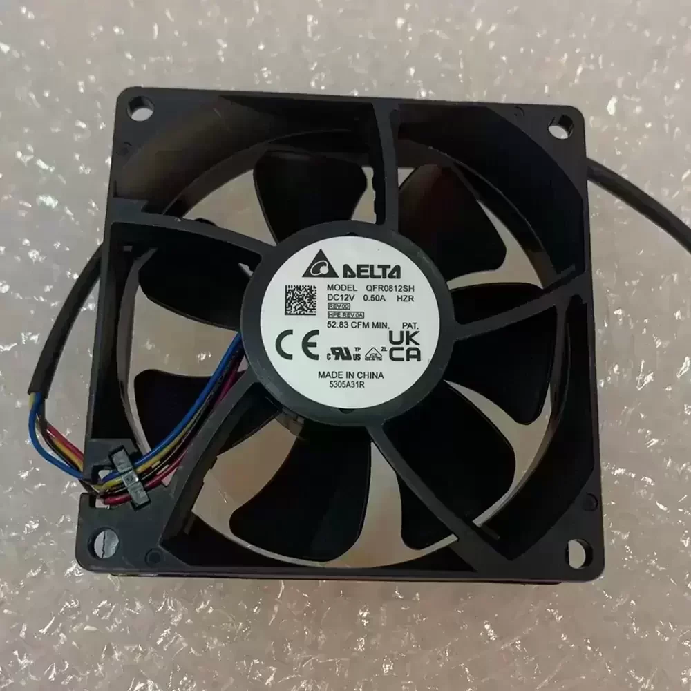 QFR0812SH-HZR Delta 12VDC 80x80x25mm 52.83CFM Axial Fan