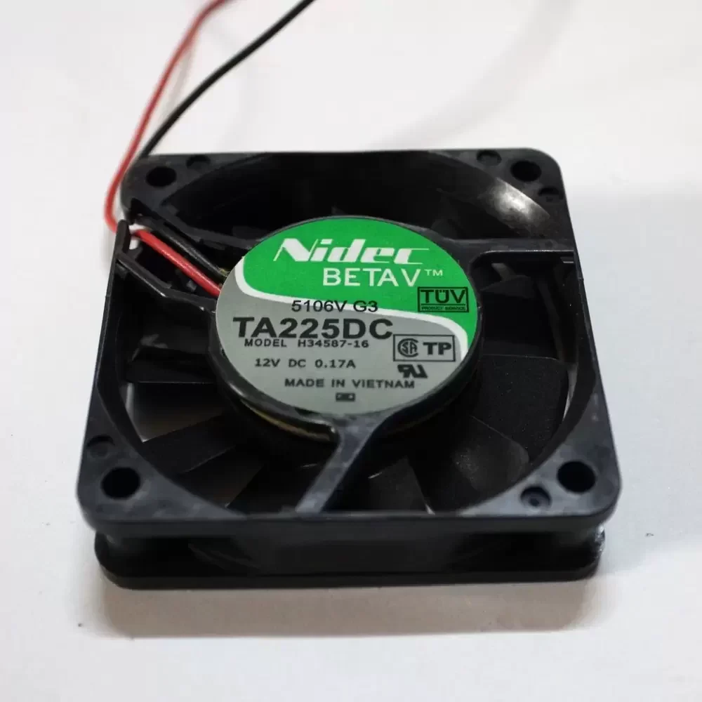 TA225DC H34587-16 Nidec 12VDC 60x60x25mm Axial Fan TA225DC H34587-16 Nidec 12VDC 60x60x25mm Axial Fan