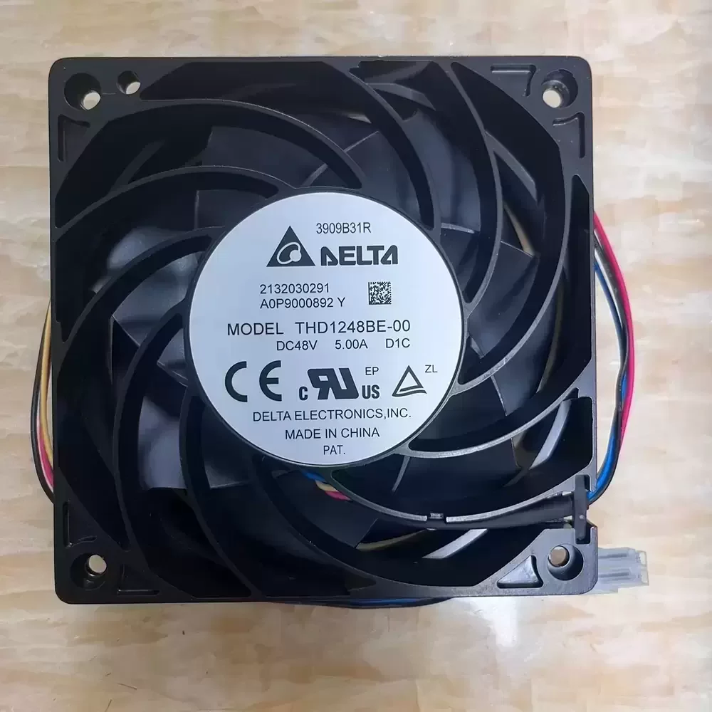 THD1248BE-00D1C Delta 48VDC 5.00A 120x120x38mm Axial Fan