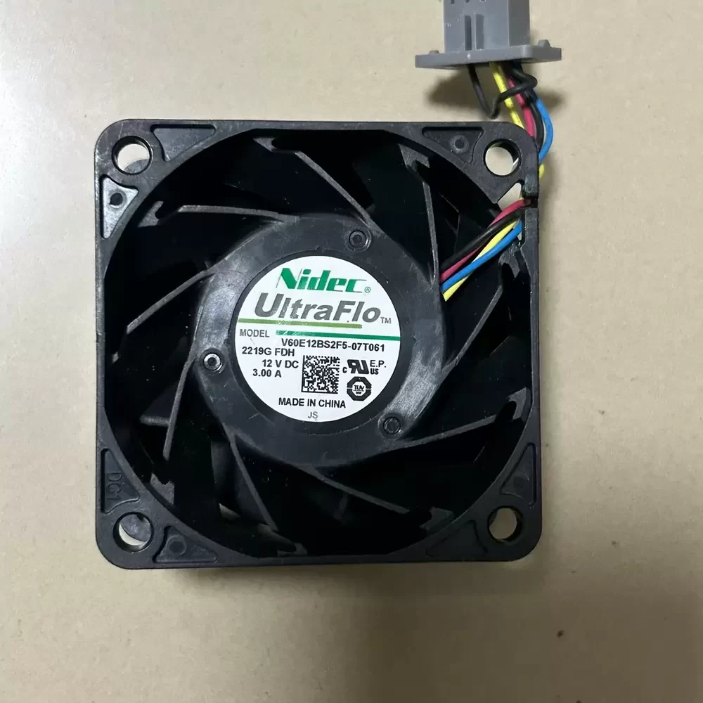 V60E12BS2F5-07T061 Nidec 12VDC 3.00A 60x60x38mm Axial Fan V60E12BS2F5-07T061 Nidec 12VDC 3.00A 60x60x38mm Axial Fan