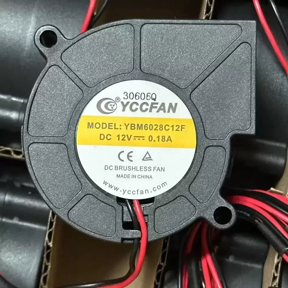 YBM6028C12F YCCFAN 12VDC 60x60x28mm 2-Wire DC Blower Fan