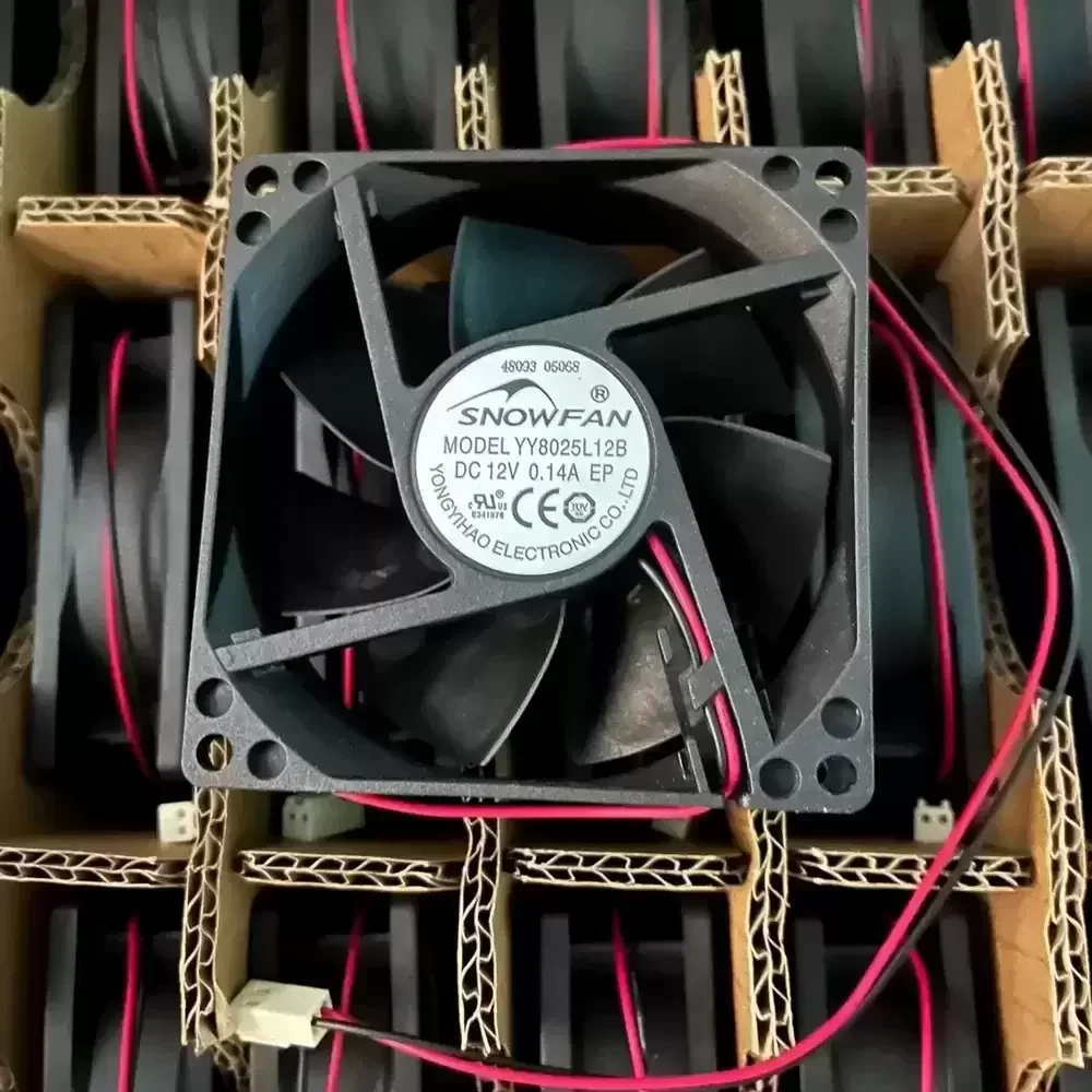 YY8025L12B SNOWFAN 12VDC 0.14A 80x80x25mm Axial Fan