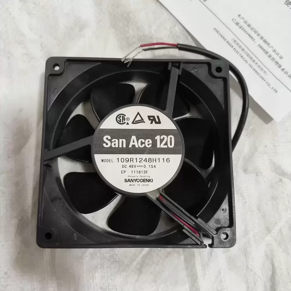 109R1248H116 Sanyo Denki 48VDC 80x80x15mm Axial Fan 109R1248H116 Sanyo Denki 48VDC 80x80x15mm Axial Fan