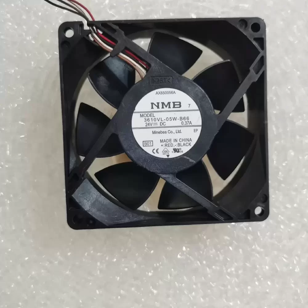 3610VL-05W-B66-B01 NMB 24VDC 0.37A 92x92x25mm Axial Fan 3610VL-05W-B66-B01 NMB 24VDC 0.37A 92x92x25mm Axial Fan
