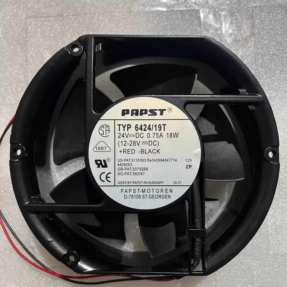 6424/19T PAPST 24VDC 0.75A 172x172x51mm Axial Fan 6424/19T PAPST 24VDC 0.75A 172x172x51mm Axial Fan